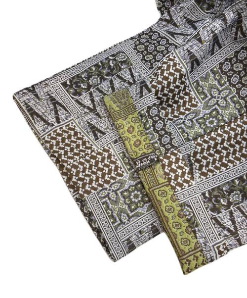 MAISON SPECIAL（メゾンスペシャル）MAISON SPECIAL (メゾンスペシャル) パッチワークジャガードワンタックワイドパンツ ブラウンの古着・服飾アイテム