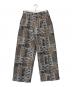 MAISON SPECIAL（メゾンスペシャル）の古着「パッチワークジャガードワンタックワイドパンツ」｜ブラウン