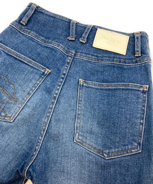 HER LIP TO（ハーリップトゥ）Her lip to (ハーリップトゥ) Paris High Rise Jeans インディゴ サイズ:61ｃｍ（W24)の古着・服飾アイテム