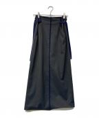 PUBLIC TOKYOパブリックトウキョウ）の古着「サイドベルトペンシルスカート」｜ブルー