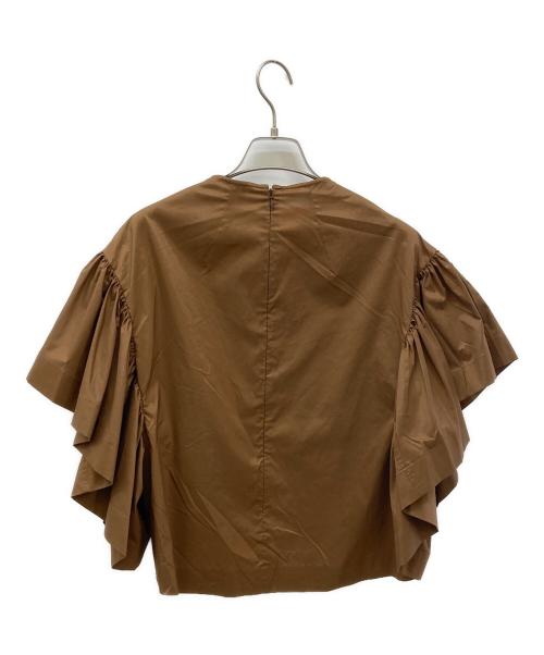 EFFE BEAMS（エッフェ ビームス）EFFE BEAMS (エッフェ ビームス) フラワーカフスブラウス ブラウン サイズ:36の古着・服飾アイテム