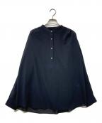 FRAMeWORKフレームワーク）の古着「24SS コットンボイルギャザーバンドカラー」｜ネイビー