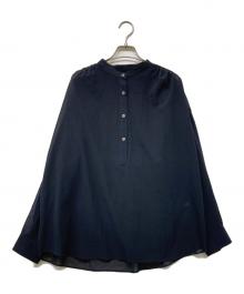 FRAMeWORK（フレームワーク）の古着「24SS コットンボイルギャザーバンドカラー」｜ネイビー