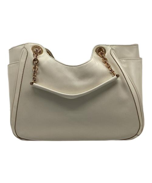 Salvatore Ferragamo（サルヴァトーレ フェラガモ）Salvatore Ferragamo (サルヴァトーレ フェラガモ) チェーントートバッグ アイボリーの古着・服飾アイテム