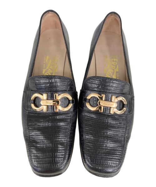 Salvatore Ferragamo（サルヴァトーレ フェラガモ）Salvatore Ferragamo (サルヴァトーレ フェラガモ) ガンチーニローファー ブラック サイズ:SIZE6の古着・服飾アイテム