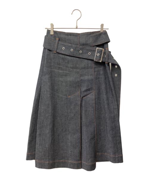 CYCLAS（シクラス）CYCLAS (シクラス) ベルト付きデニムスカート インディゴ サイズ:32の古着・服飾アイテム