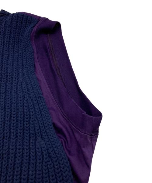 JOHN LAWRENCE SULLIVAN（ジョン ローレンス サリバン）JOHN LAWRENCE SULLIVAN (ジョン ローレンス サリバン) ニットドッキングノースリーブワンピース パープル サイズ:-の古着・服飾アイテム