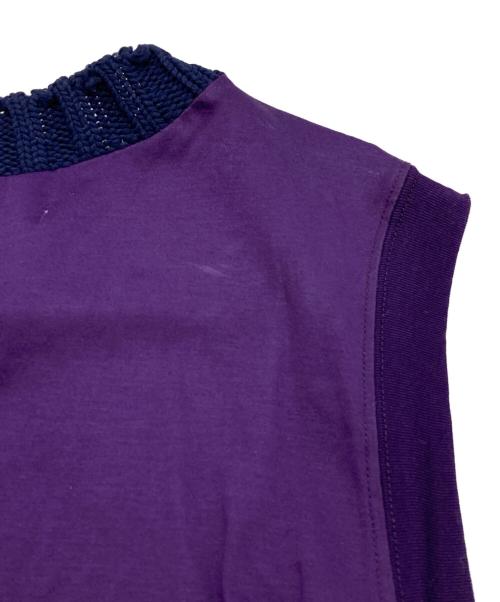 JOHN LAWRENCE SULLIVAN（ジョン ローレンス サリバン）JOHN LAWRENCE SULLIVAN (ジョン ローレンス サリバン) ニットドッキングノースリーブワンピース パープル サイズ:-の古着・服飾アイテム