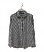 Jupe by Jackieジュップバイジャッキー）の古着「ギンガムチェック丸襟シャツ」｜ブラック