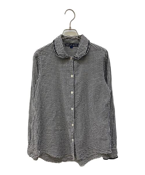 Jupe by Jackie（ジュップバイジャッキー）JUPE BY JACKIE (ジュップバイジャッキー) ギンガムチェック丸襟シャツ ブラック サイズ:Sの古着・服飾アイテム