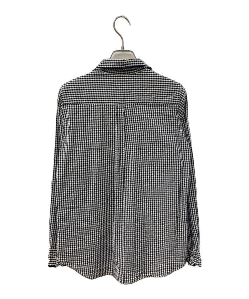 Jupe by Jackie（ジュップバイジャッキー）JUPE BY JACKIE (ジュップバイジャッキー) ギンガムチェック丸襟シャツ ブラック サイズ:Sの古着・服飾アイテム