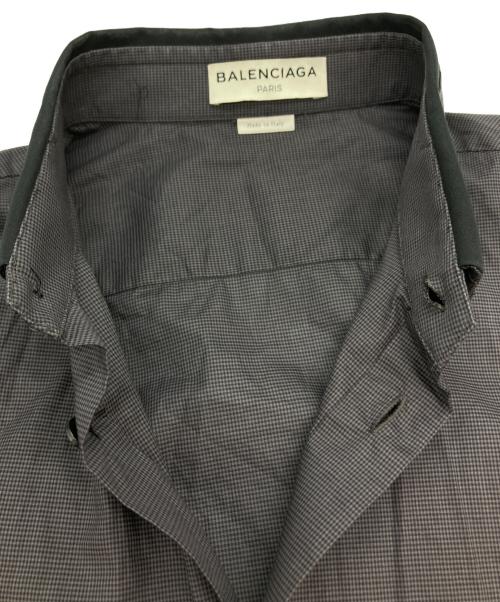 BALENCIAGA（バレンシアガ）BALENCIAGA (バレンシアガ) チェックシャツ グレー サイズ:38の古着・服飾アイテム