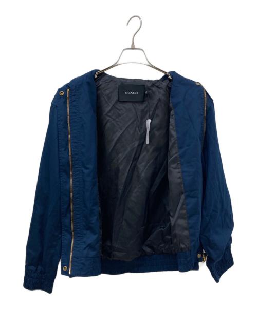 COACH（コーチ）COACH (コーチ) スナップフロントハリントンボンバー ネイビー サイズ:S 未使用品の古着・服飾アイテム