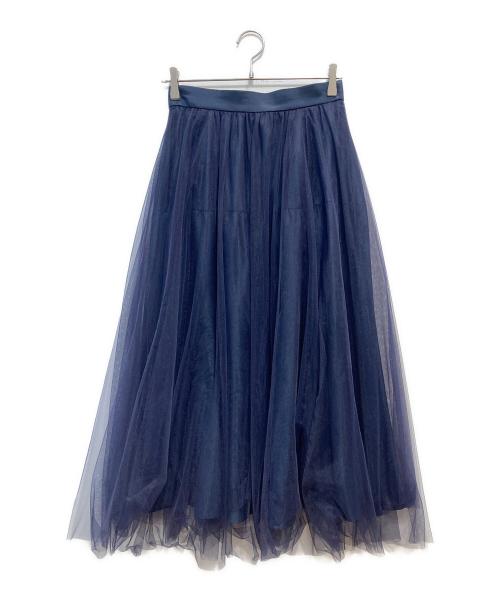 JUSGLITTY（ジャスグリッティー）JUSGLITTY (ジャスグリッティー) スターライトチュールスカート ネイビー サイズ:2 未使用品の古着・服飾アイテム