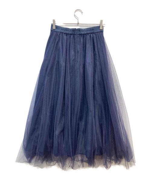 JUSGLITTY（ジャスグリッティー）JUSGLITTY (ジャスグリッティー) スターライトチュールスカート ネイビー サイズ:2 未使用品の古着・服飾アイテム