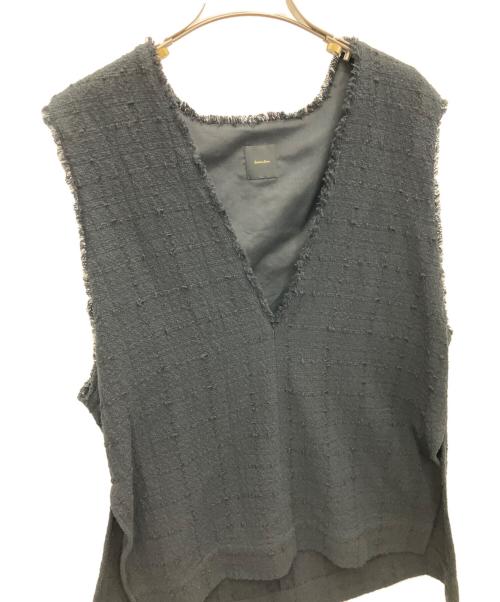 Spick and Span（スピックアンドスパン）Spick and Span (スピックアンドスパン) Italian fabric ツイードベスト ブラック サイズ:SIZEFREEの古着・服飾アイテム