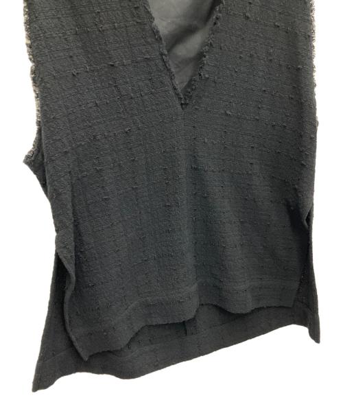 Spick and Span（スピックアンドスパン）Spick and Span (スピックアンドスパン) Italian fabric ツイードベスト ブラック サイズ:SIZEFREEの古着・服飾アイテム