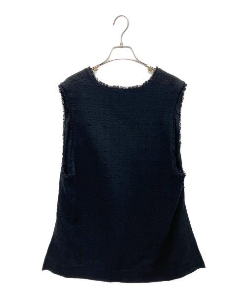 Spick and Span（スピックアンドスパン）Spick and Span (スピックアンドスパン) Italian fabric ツイードベスト ブラック サイズ:SIZEFREEの古着・服飾アイテム