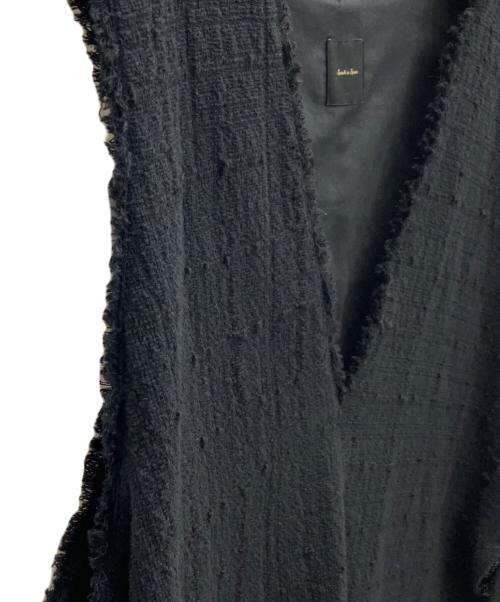 Spick and Span（スピックアンドスパン）Spick and Span (スピックアンドスパン) Italian fabric ツイードベスト ブラック サイズ:SIZEFREEの古着・服飾アイテム