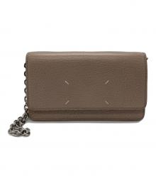 Maison Margiela（メゾンマルジェラ）の古着「ステッチ チェーンリンク ウォレット」｜ベージュ