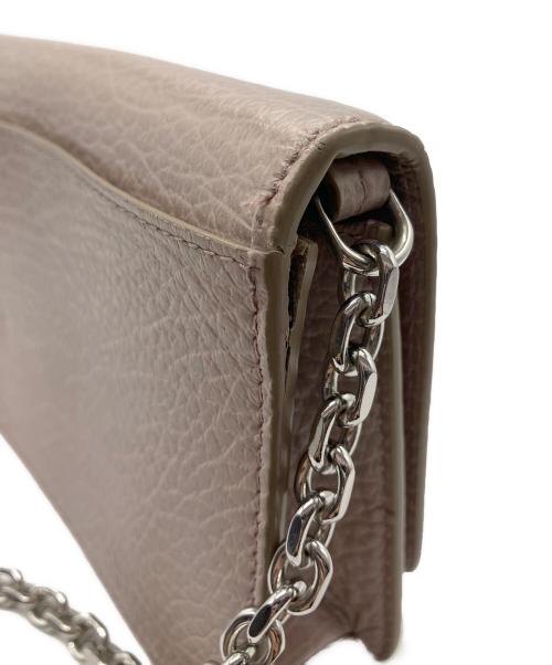 Maison Margiela（メゾンマルジェラ）Maison Margiela (メゾンマルジェラ) ステッチ チェーンリンク ウォレット ベージュの古着・服飾アイテム