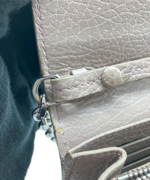 Maison Margiela（メゾンマルジェラ）Maison Margiela (メゾンマルジェラ) ステッチ チェーンリンク ウォレット ベージュの古着・服飾アイテム