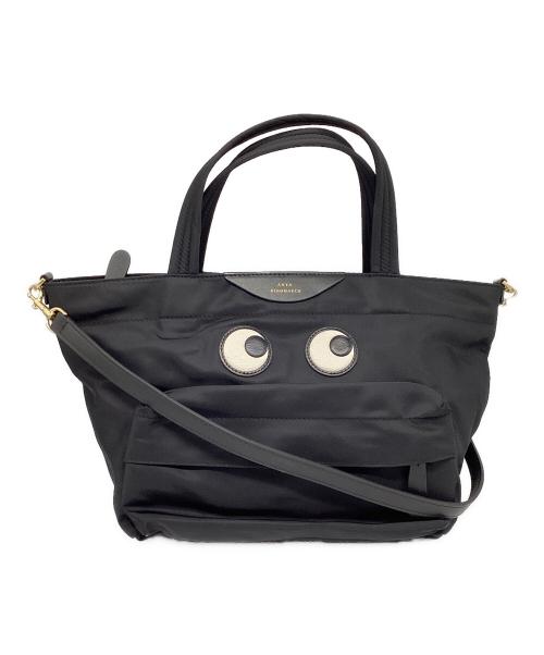 ANYA HINDMARCH（アニヤ・ハインドマーチ）ANYA HINDMARCH (アニヤ・ハインドマーチ) Mini Eyes Nylon Tote ブラックの古着・服飾アイテム