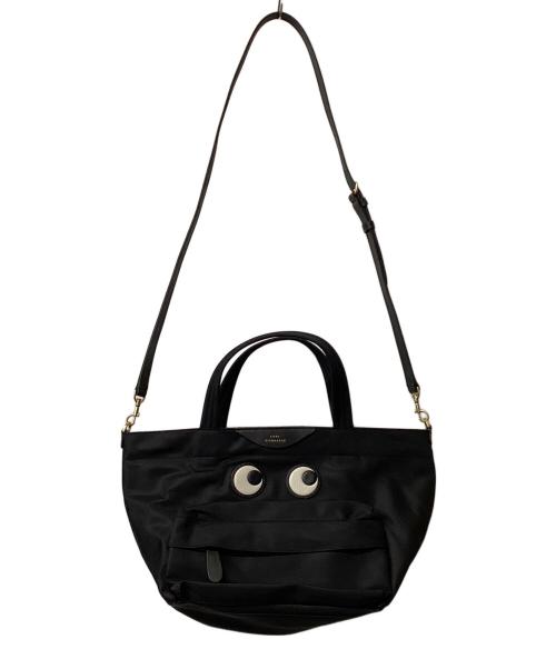 ANYA HINDMARCH（アニヤ・ハインドマーチ）ANYA HINDMARCH (アニヤ・ハインドマーチ) Mini Eyes Nylon Tote ブラックの古着・服飾アイテム