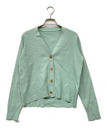 SOEJU（ソージュ）の古着「Vネックショートニットカーディガン」｜ミント