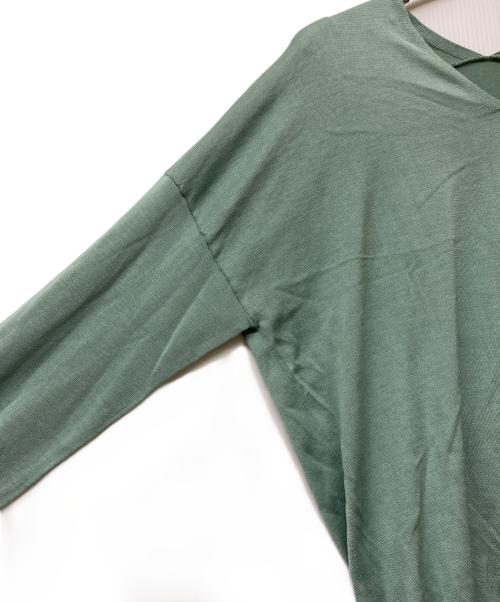 SOEJU（ソージュ）SOEJU (ソージュ) シルクコットンVネックニット ミント サイズ:Mの古着・服飾アイテム