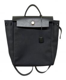 HERMES（エルメス）の古着「レザーキャンバスバッグ」
