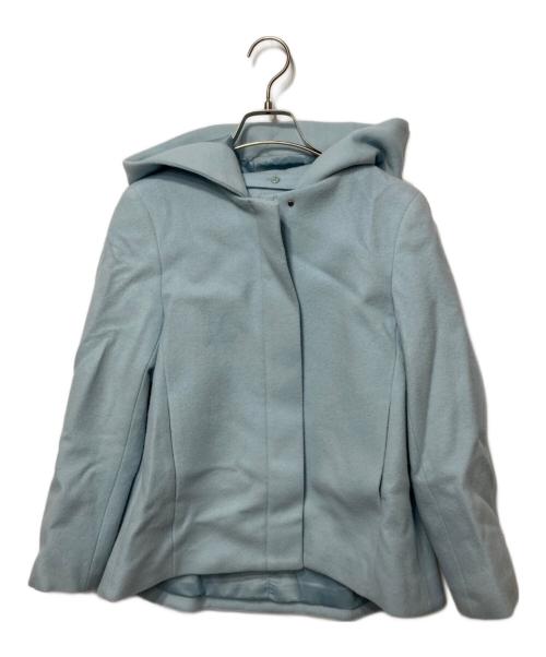 KUMIKYOKU（クミキョク）KUMIKYOKU (クミキョク) 2WAYショートビーバー フーテッドコート ブルー サイズ:S2の古着・服飾アイテム