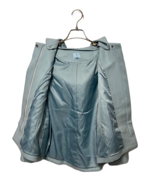 KUMIKYOKU（クミキョク）KUMIKYOKU (クミキョク) 2WAYショートビーバー フーテッドコート ブルー サイズ:S2の古着・服飾アイテム