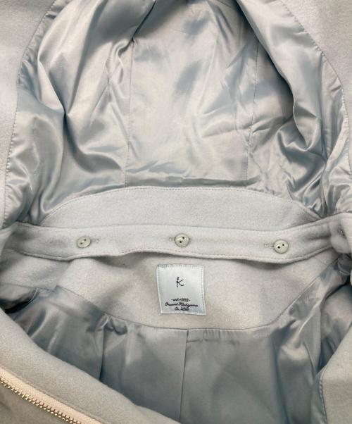 KUMIKYOKU（クミキョク）KUMIKYOKU (クミキョク) 2WAYショートビーバー フーテッドコート ブルー サイズ:S2の古着・服飾アイテム