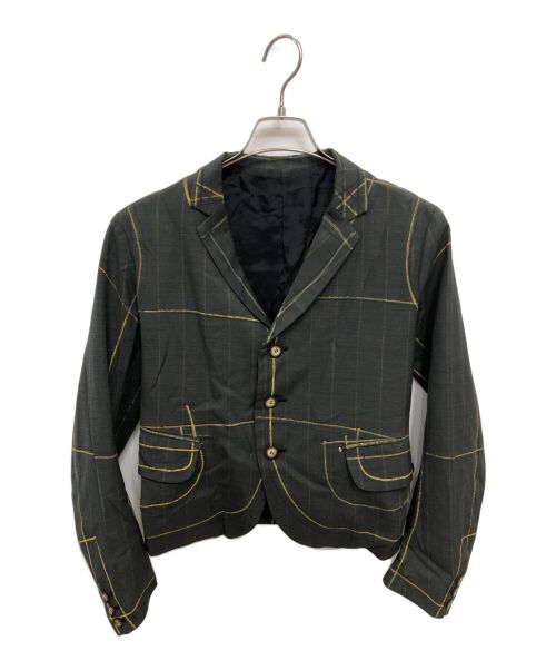 NEMETH（ネメス）NEMETH (ネメス) イエローマーカー 立体裁断 3ボタン テーラードジャケット／YELLOW MARKER DRAPING 3B TAILORED グレー サイズ:SSの古着・服飾アイテム