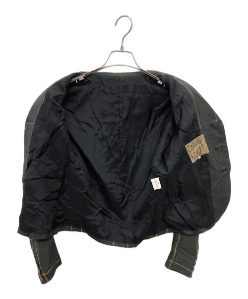 NEMETH（ネメス）NEMETH (ネメス) イエローマーカー 立体裁断 3ボタン テーラードジャケット／YELLOW MARKER DRAPING 3B TAILORED グレー サイズ:SSの古着・服飾アイテム