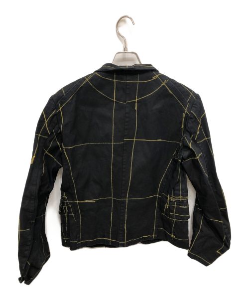 NEMETH（ネメス）NEMETH (ネメス) イエローマーカーデニムテーラードジャケット／YELLOW MARKER DENIM TAILORED JACKET ブラック サイズ:Mの古着・服飾アイテム