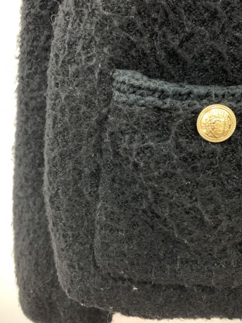 ARPEGE STORY（アルページュストーリー）Arpege story (アルページュストーリー) ツイーディーニットジャケット ブラック サイズ:2の古着・服飾アイテム