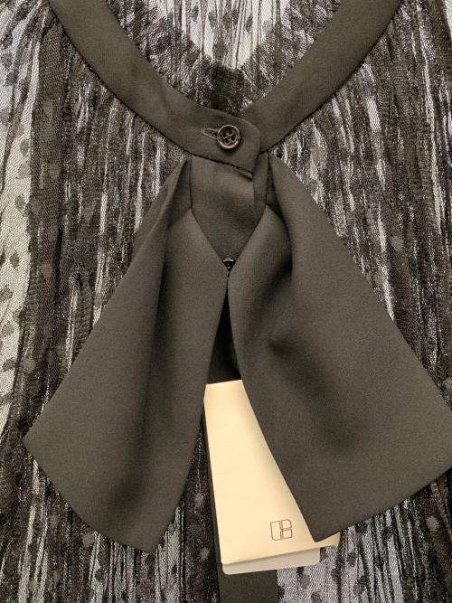 IENA（イエナ）IENA (イエナ) ドットチュールプリーツブラウス ブラック サイズ:‐ 未使用品の古着・服飾アイテム