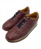 HERMESエルメス）の古着「クイック レザースニーカー」｜ブラウン