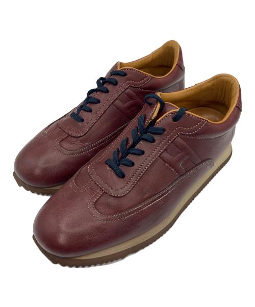 HERMES（エルメス）HERMES (エルメス) クイック レザースニーカー ブラウン サイズ:43の古着・服飾アイテム