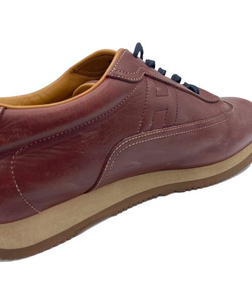 HERMES（エルメス）HERMES (エルメス) クイック レザースニーカー ブラウン サイズ:43の古着・服飾アイテム