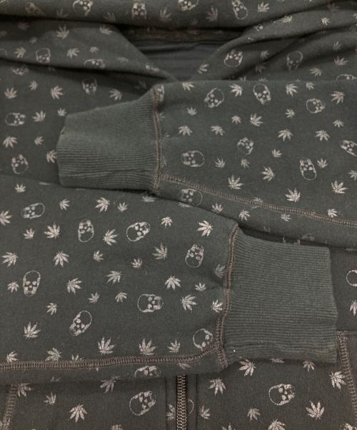 lucien pellat-finet（ルシアン・ペラフィネ）lucien pellat-finet (ルシアン・ペラフィネ) 総柄パーカー ブラック サイズ:XSの古着・服飾アイテム