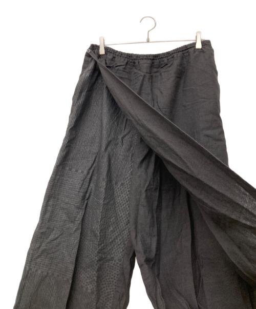 SOU・SOU（ソウソウ）SOU・SOU (ソウソウ) リネンラップイージーパンツ ブラック サイズ:Lの古着・服飾アイテム