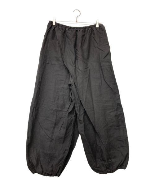 SOU・SOU（ソウソウ）SOU・SOU (ソウソウ) リネンラップイージーパンツ ブラック サイズ:Lの古着・服飾アイテム