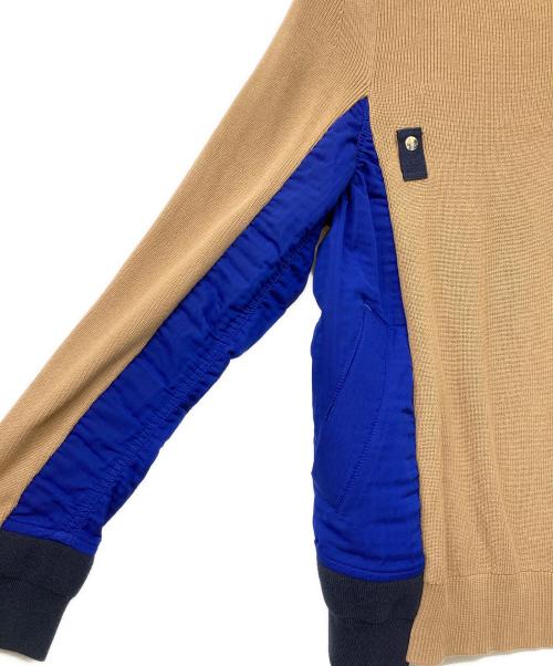 sacai（サカイ）sacai (サカイ) 19SS SWITCHED PULLOVER KNIT SWEATER ベージュ×ブルー サイズ:3の古着・服飾アイテム