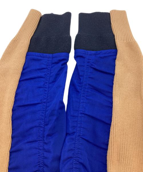 sacai（サカイ）sacai (サカイ) 19SS SWITCHED PULLOVER KNIT SWEATER ベージュ×ブルー サイズ:3の古着・服飾アイテム