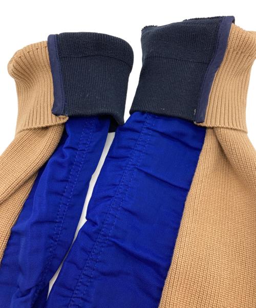 sacai（サカイ）sacai (サカイ) 19SS SWITCHED PULLOVER KNIT SWEATER ベージュ×ブルー サイズ:3の古着・服飾アイテム