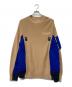 sacai（サカイ）の古着「19SS SWITCHED PULLOVER KNIT SWEATER」｜ベージュ×ブルー