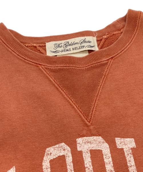 REMI RELIEF（レミレリーフ）REMI RELIEF (レミレリーフ) FLORIDA CREW NECK SWEAT オレンジ サイズ:Mの古着・服飾アイテム